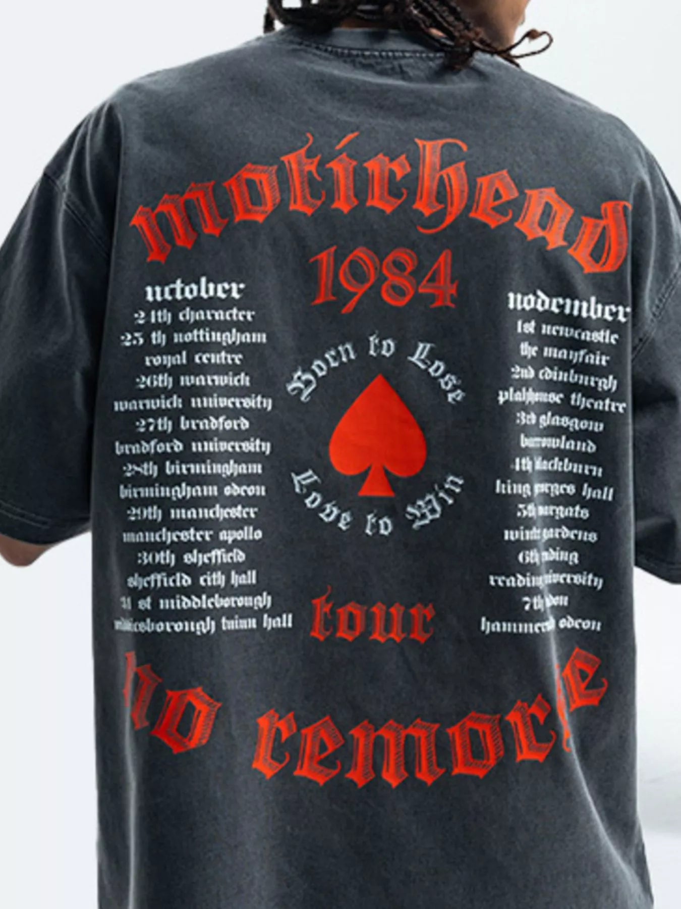 Men's Vintage Letter Graphic Washed T-Shirt