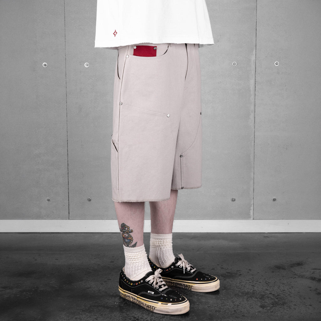 Commons Double Knee Canvas Short Grey