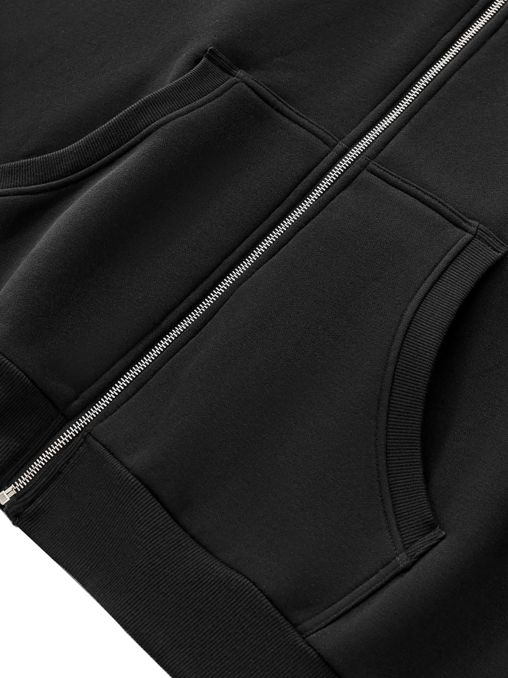 Fearless Apparel Line Fleeced Full-Zip Boxy Hoodie – Unisex Streetwear Comfort
