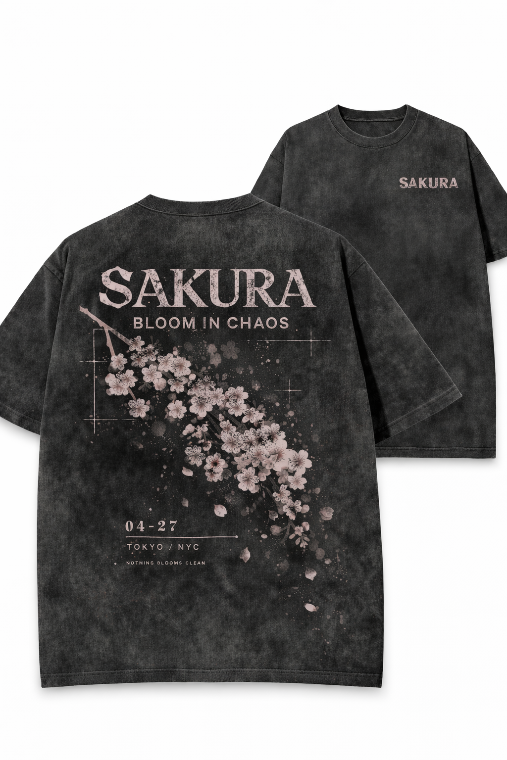 Bloom in Chaos Sakura – Luxury Streetwear T-Shirt & Hoodie